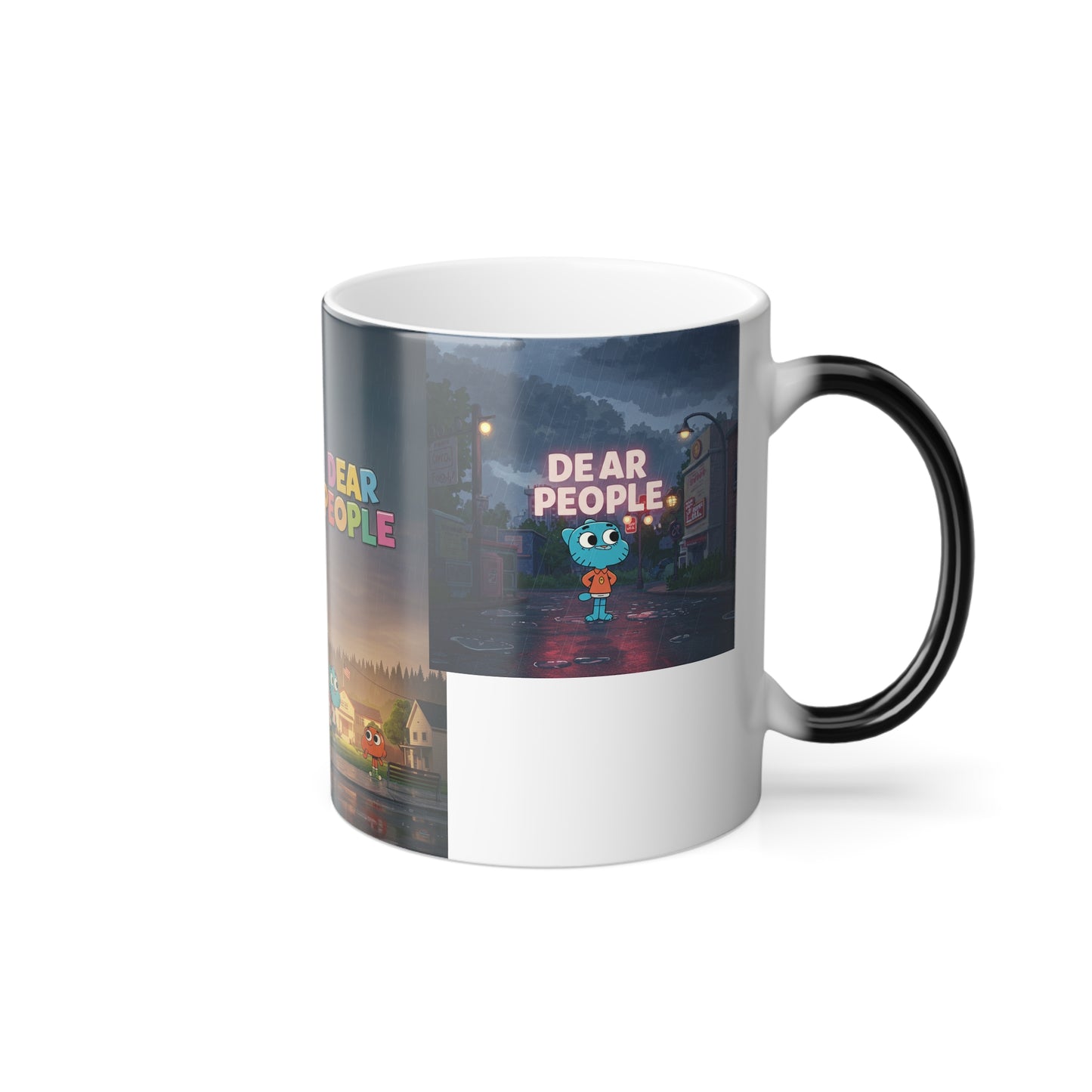 Color Morphing Mug - "Dear People" Design - Fun & Whimsical Hot Beverage