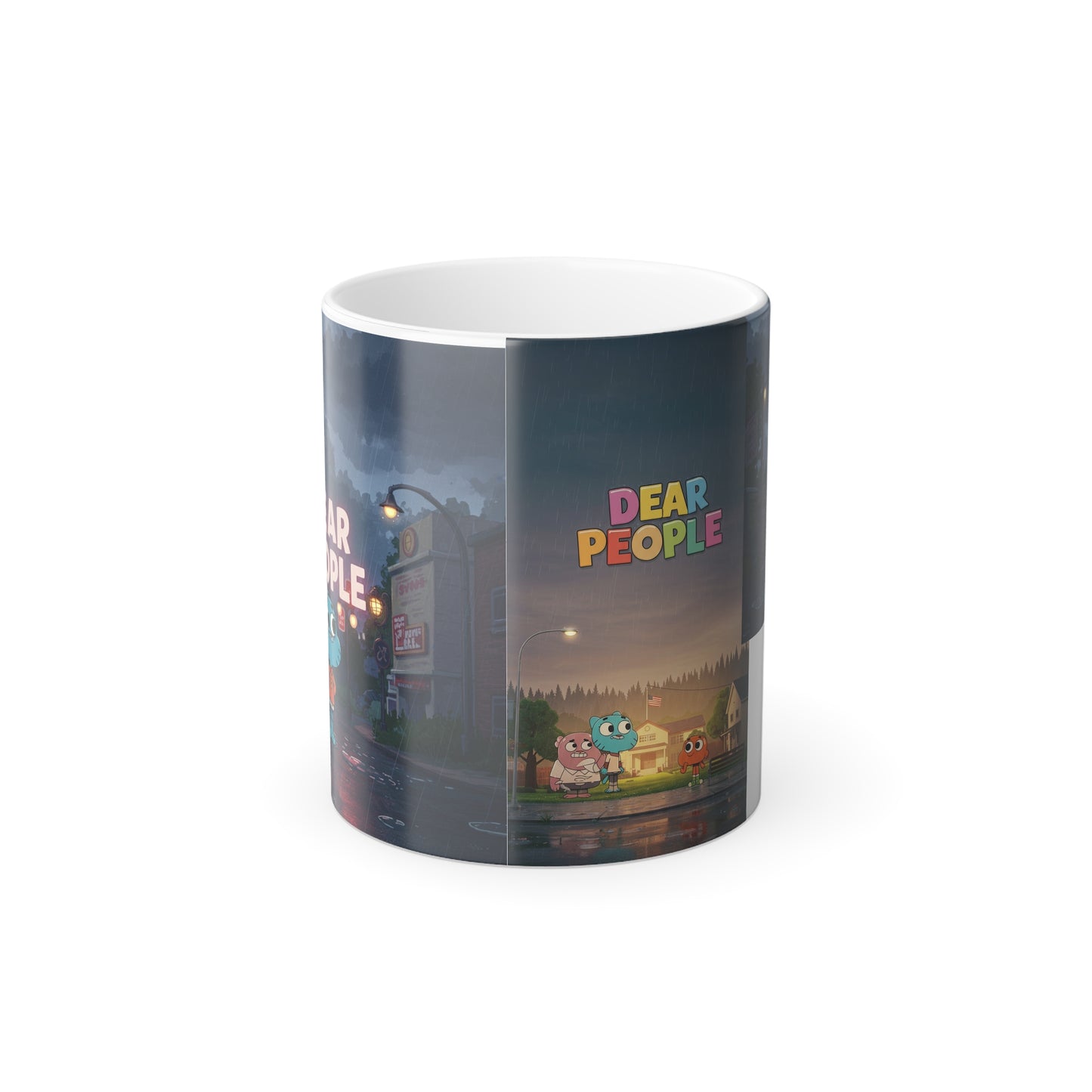 Color Morphing Mug - "Dear People" Design - Fun & Whimsical Hot Beverage