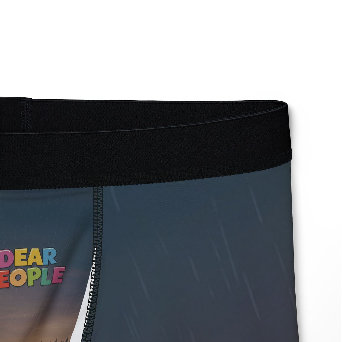 Colorful 'Dear People' Men's Boxers - Fun and Lively Underwear for Everyday Comfort