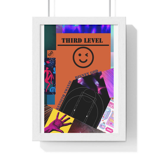 Premium Framed Vertical Poster "Third Level Book Cover"