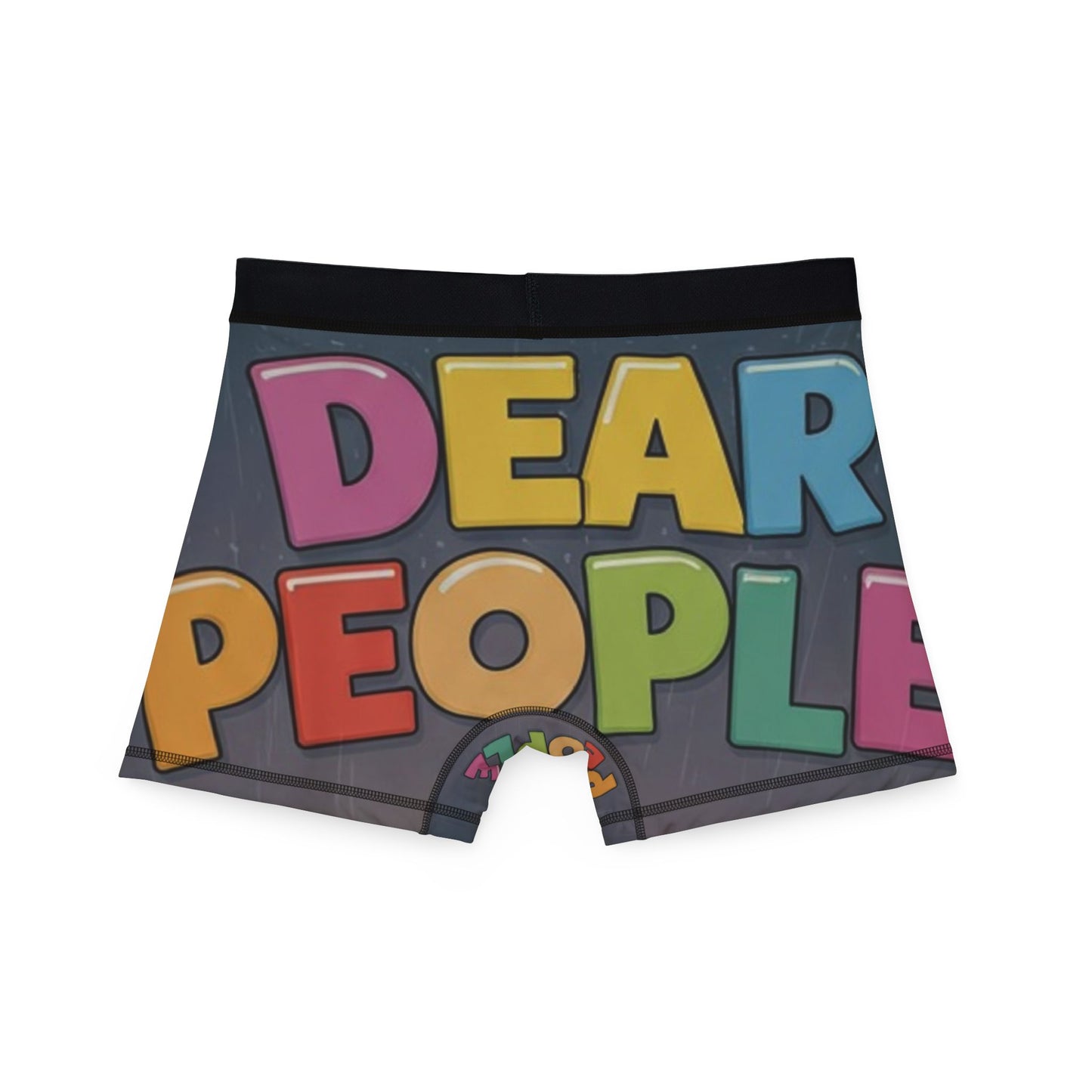 Colorful 'Dear People' Men's Boxers - Fun and Lively Underwear for Everyday Comfort